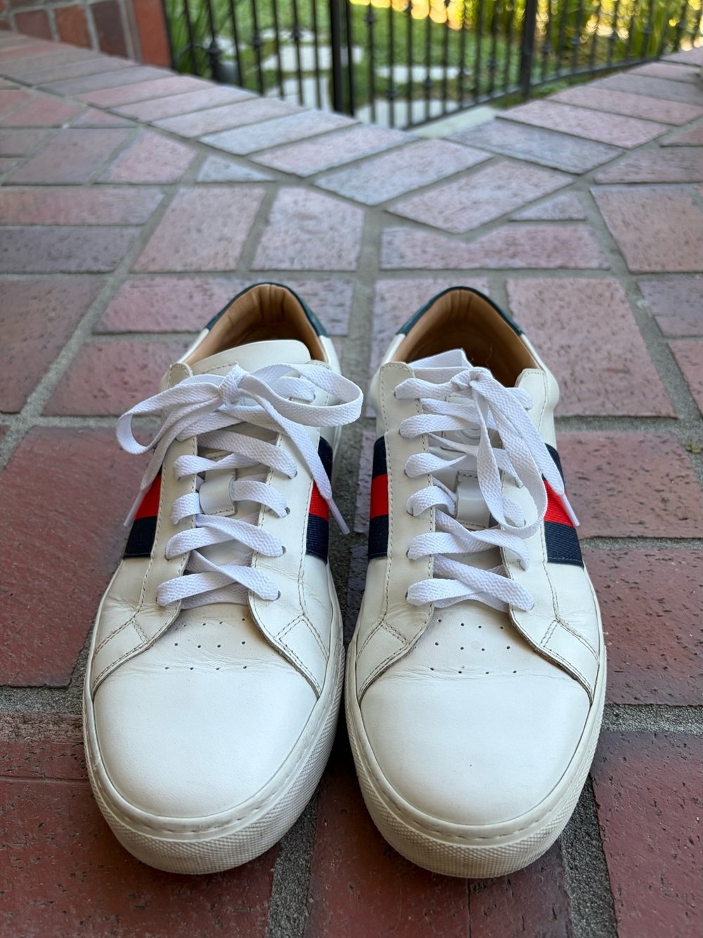 Greats Royale White Sneakers with Red & Navy Stripes US9/EU42 Made in Italy